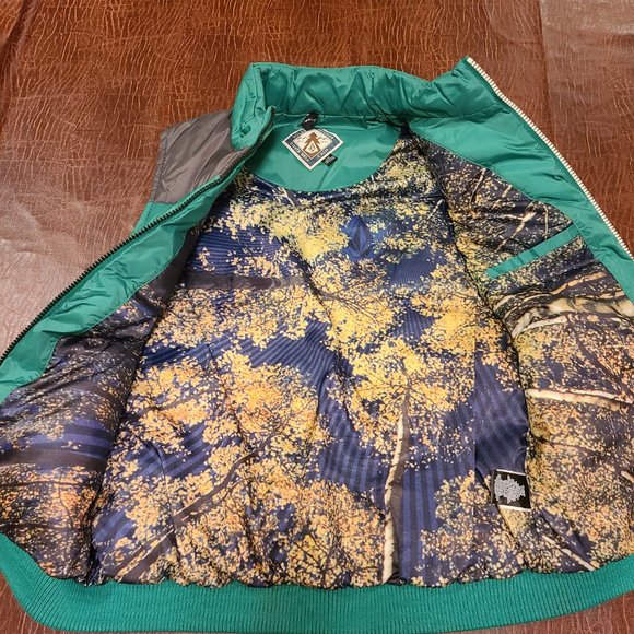 Volcom Puffy Vest - Ski/Snowboard - Large - Green - Picture 3 of 4